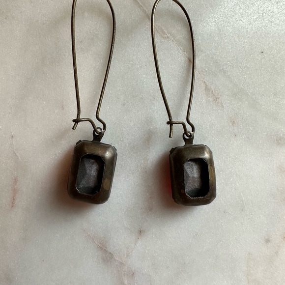 Red Ruby dangles- handmade from Etsy! Faux gem! Must sell! - Picture 6 of 7